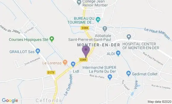 Localisation Montier En Der Bp - 52220