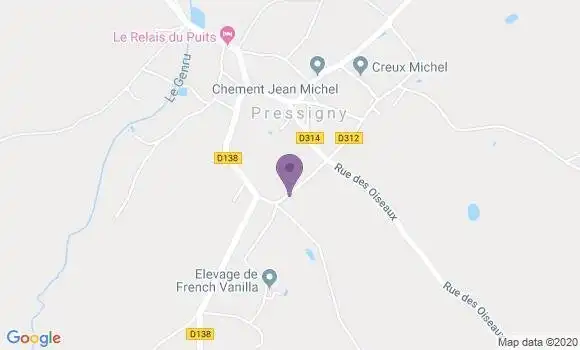 Localisation Pressigny Ap - 52500