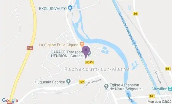 Localisation Rachecourt sur Marne Ap - 52170