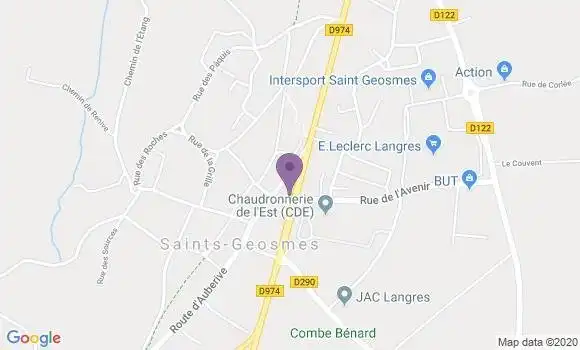 Localisation Saints Geosmes Ap - 52200