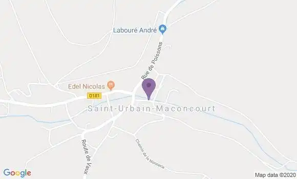 Localisation Saint Urbain Maconcourt Ap - 52300