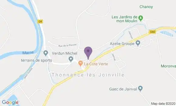 Localisation Thonnance les Joinville Bp - 52300