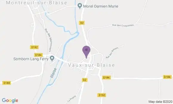 Localisation Vaux sur Blaise Ap - 52130