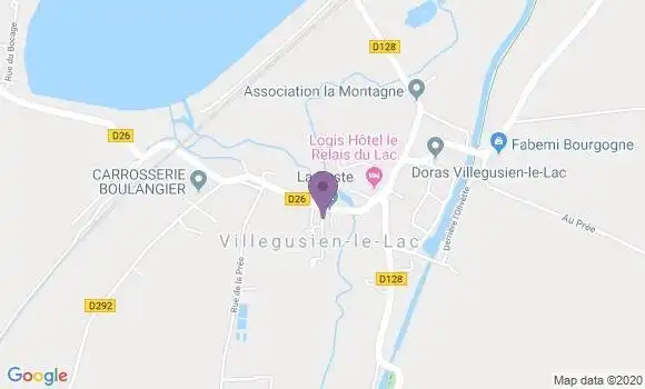 Localisation Villegusien le Lac Bp - 52190