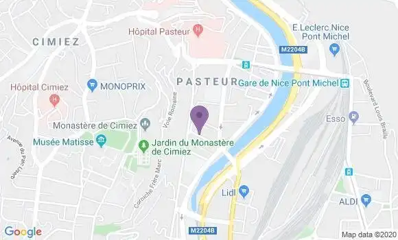 Localisation Nice Pasteur - 06000