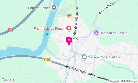 Localisation Poncin - 01450