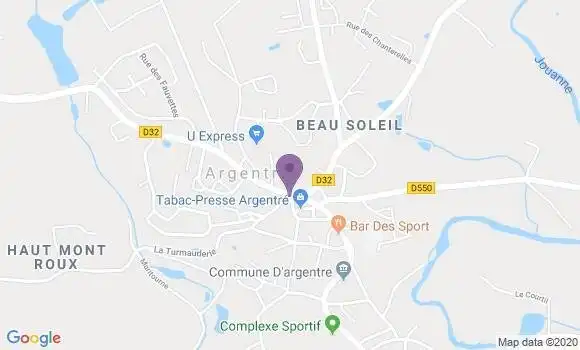Localisation Argentre Bp - 53210