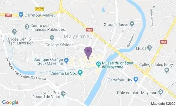 Localisation Mayenne Notre Dame Bp - 53100