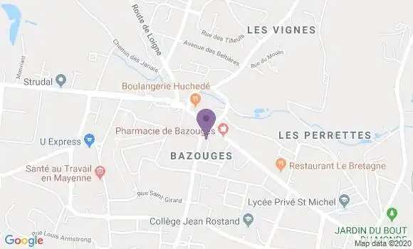 Localisation Bazouges Bp - 53200