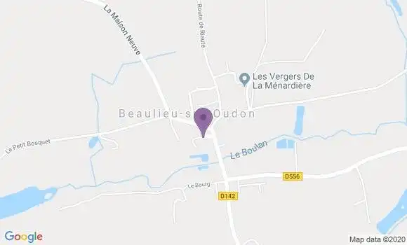 Localisation Beaulieu sur Oudon Ap - 53320