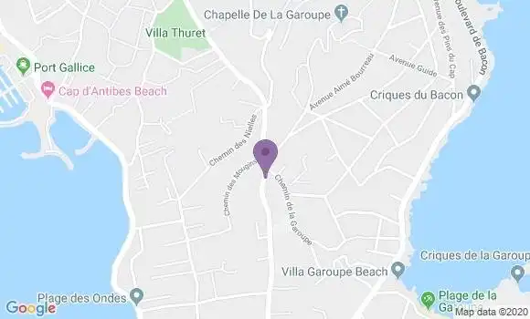 Localisation Antibes Juan les Pins le Cap Ap - 06160