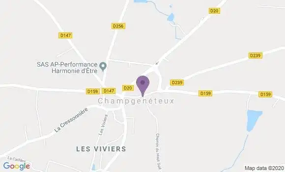 Localisation Champgeneteux Ap Ap - 53160