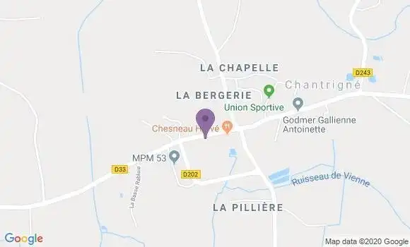 Localisation Chantrigne Ap - 53300