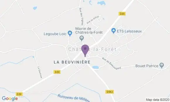 Localisation Chatres la Foret Ap - 53600