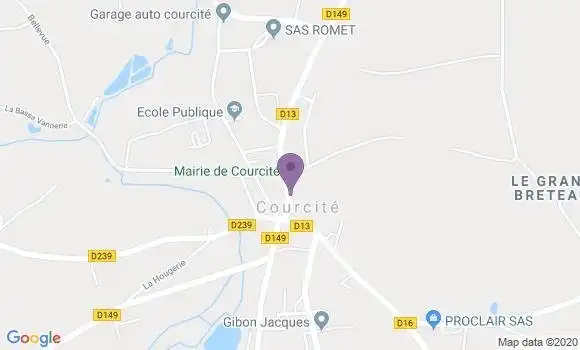 Localisation Courcite Ap - 53700