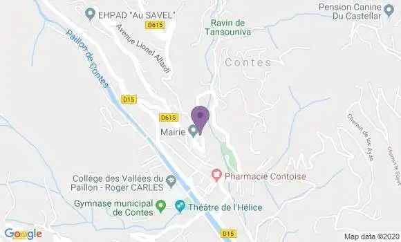 Localisation Sclos de Contes Ap - 06390