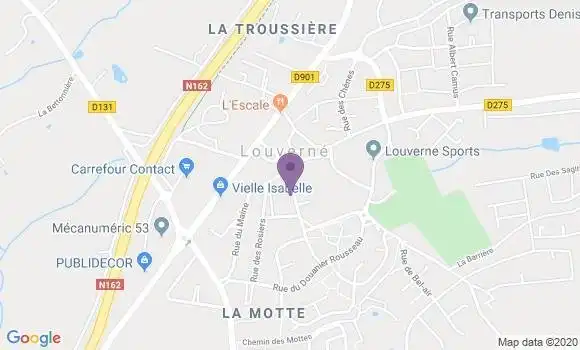 Localisation Louverne Bp - 53950