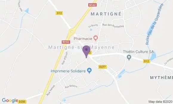 Localisation Martigne sur Mayenne Bp - 53470