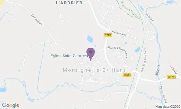 Localisation Montigne le Brillant Ap - 53970
