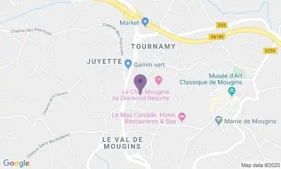 Localisation Mougins le Val Bp - 06250
