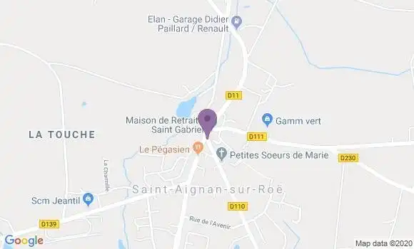 Localisation Saint Aignan sur Roe Bp - 53390