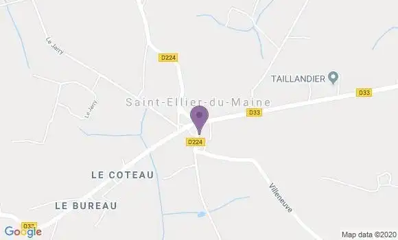 Localisation Saint Ellier du Maine Ap - 53220