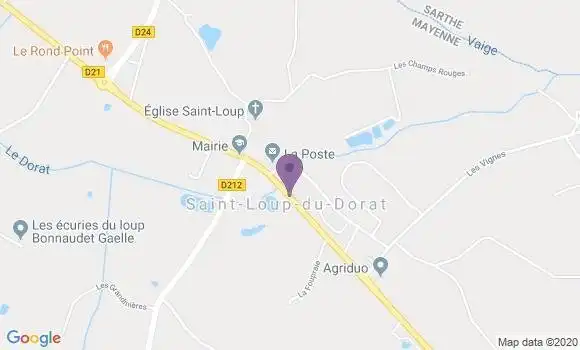 Localisation Saint Loup du Dorat Ap - 53290