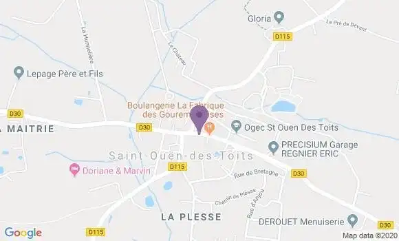 Localisation Saint Ouen des Toits Ap - 53410