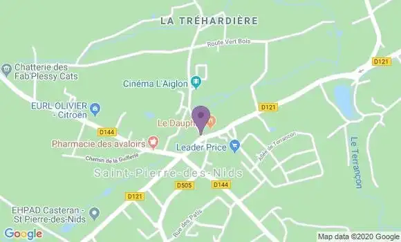 Localisation Saint Pierre des Nids Bp - 53370