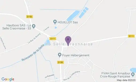 Localisation La Selle Craonnaise Ap - 53800