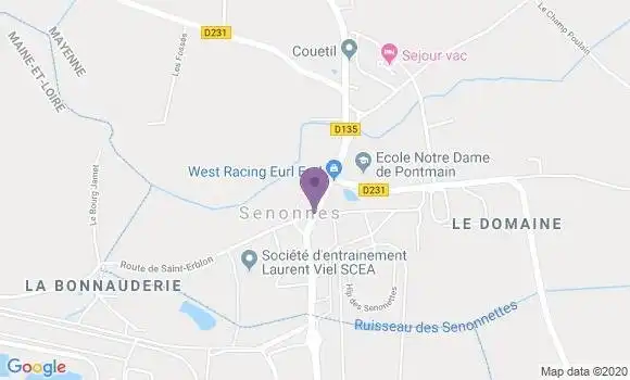 Localisation Senonnes Ap - 53390