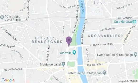 Localisation Laval Hotel de Ville - 53000