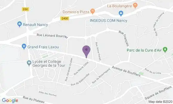 Localisation Nancy Beauregard Bp - 54000