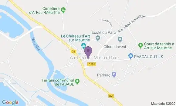 Localisation Art sur Meurthe Ap - 54510