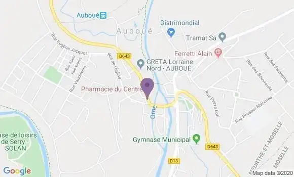 Localisation Auboue Bp - 54580