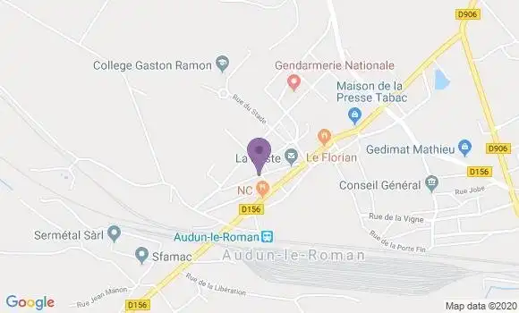 Localisation Audun le Roman Bp - 54560