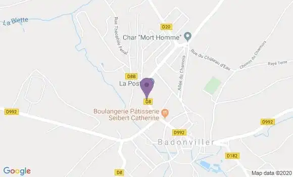 Localisation Badonviller Bp - 54540