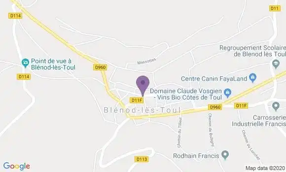 Localisation Blenod les Toul Bp - 54113