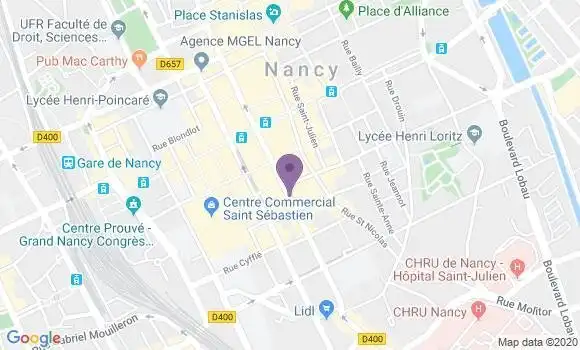 Localisation Nancy Marche - 54000