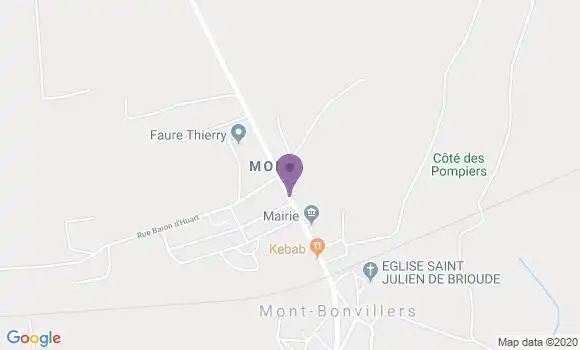 Localisation Mont Bonvillers Bp - 54111