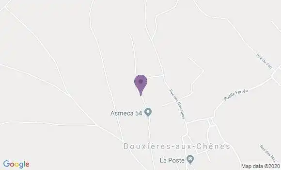 Localisation Bouxieres Aux Chenes Bp - 54770