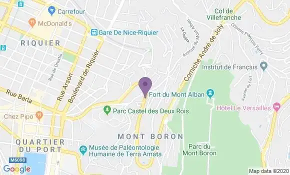 Localisation Nice Mont Alban Bp - 06300