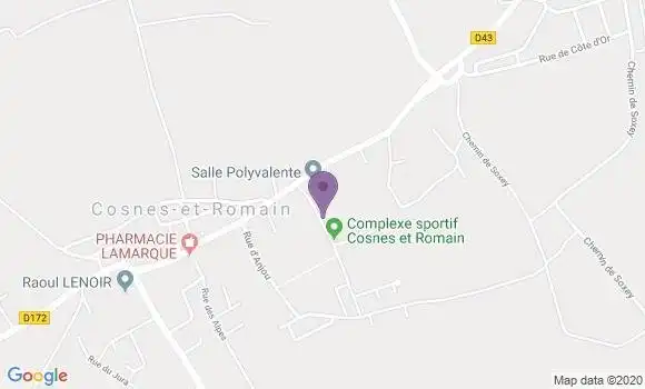 Localisation Cosnes et Romain Ap - 54400