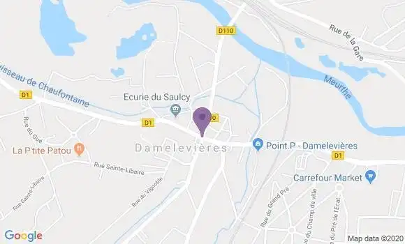 Localisation Damelevieres Bp - 54360