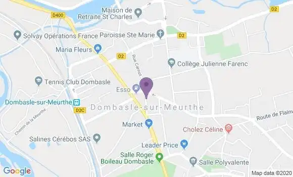 Localisation Dombasle sur Meurthe - 54110