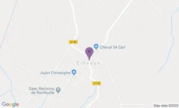 Localisation Einvaux Ap - 54360