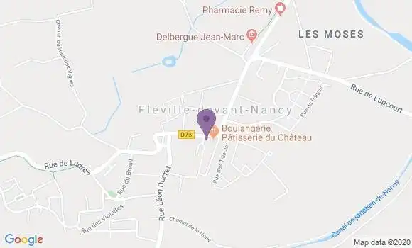 Localisation Fleville Devant Nancy Ap - 54710