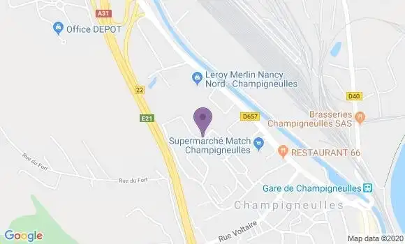 Localisation Frouard - 54390