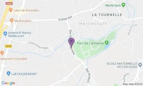 Localisation Heillecourt - 54180