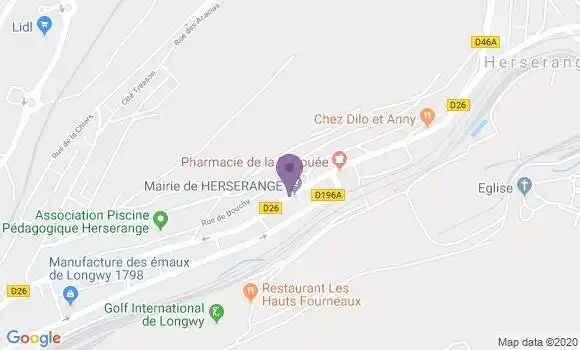 Localisation Herserange - 54440